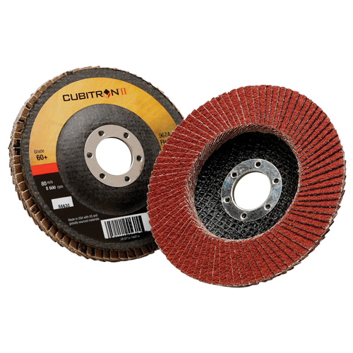 Cubitron II Flap Disc 967A, 4-1/2" x 7/8", Type 29, 40+ Grit, Ceramic Helyx Safety & Industrial Supplies
