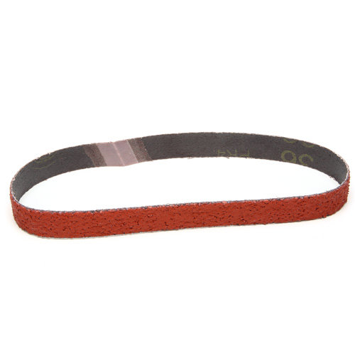 Courroie en toile, 1/2" la x 18" lo, C&eacute;ramique, Grain 40 Helyx Safety & Industrial Supplies