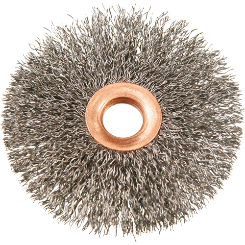 3" Copper Centre Crimped Wire Wheels, 3" Dia., 0.012" Fill, 1/2" Arbor Helyx Safety & Industrial Supplies