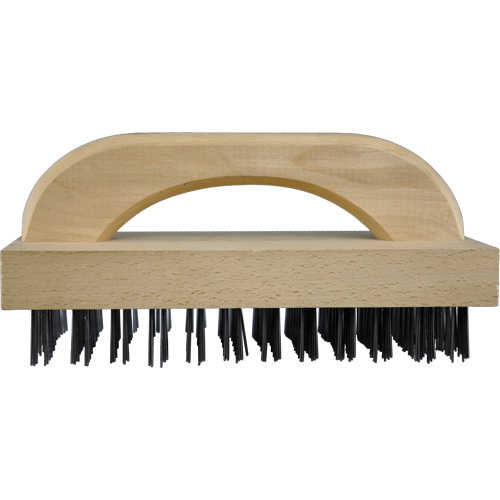 Flat Wire Butcher Block Brushes, Flat Steel Wire, 8 x 12 Wire Rows, 9" Long Helyx Safety & Industrial Supplies