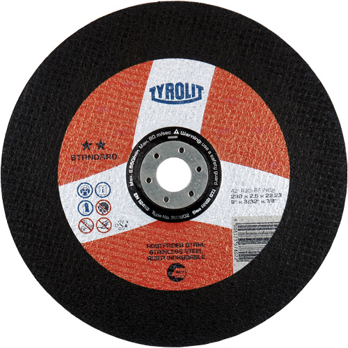 Premium INOX Cutting Disc, 6" x 5/64", 7/8" Arbor, Type 27, Aluminum Oxide, 10200 RPM Helyx Safety & Industrial Supplies