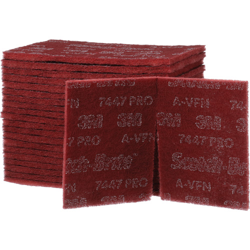 Scotch-Brite 7447 Hand Pads, Aluminum Oxide, 9" x 6", Very Fine Grit Helyx Safety & Industrial Supplies