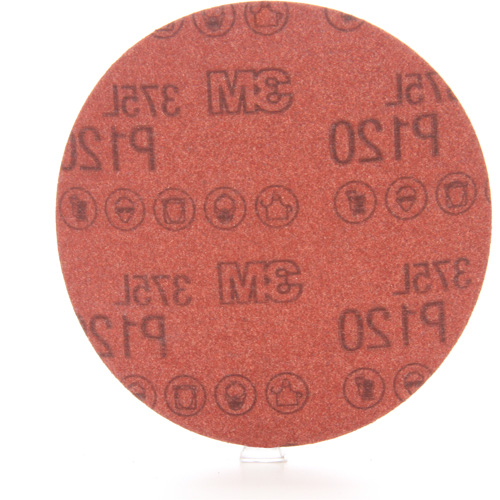 3M 375L Sanding Disc - 5", 5" Dia., P120 Grit, Aluminum Oxide Helyx Safety & Industrial Supplies