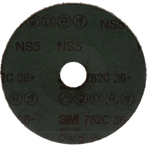 Disque en fibre 782C, Grain de c&eacute;ramique, 36+, 5" Dia x 7/8" Arbre Helyx Safety & Industrial Supplies