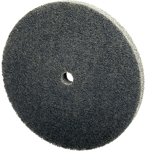 Meule unitaris&eacute;e EXL Scotch-Brite, 3" x 1/4", Arbre de 1/4", Grain de Fin, Carbure de silicium Helyx Safety & Industrial Supplies