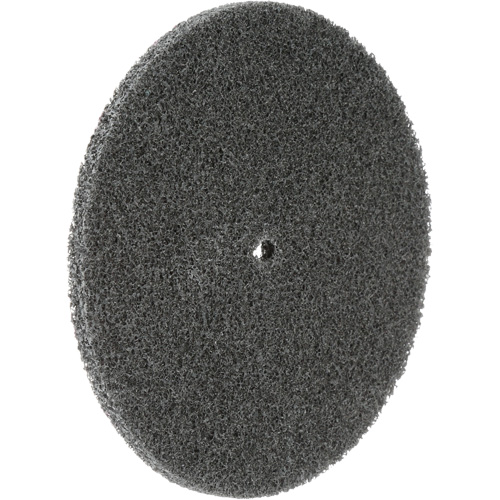 Meule unitaris&eacute;e EXL Scotch-Brite, 5" x 1/4", Arbre de 1/4", Grain de Fin, Carbure de silicium Helyx Safety & Industrial Supplies