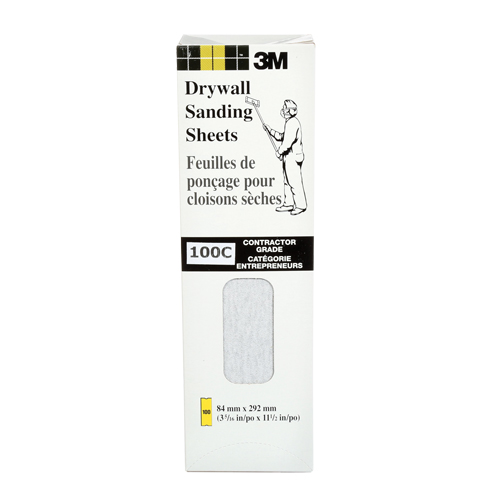 Feuille de placopl&acirc;tre frais&eacute;e Tri-M-Rite Fre-Cut, 11-1/4" x 3-5/16", Grain 100, Carbure de silicium Helyx Safety & Industrial Supplies