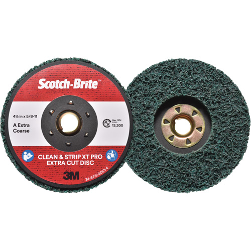 Scotch-Brite Clean & Strip XT Pro Extra Cut Disc, 4-1/2" Dia., Extra Coarse Grit, Aluminum Oxide Helyx Safety & Industrial Supplies