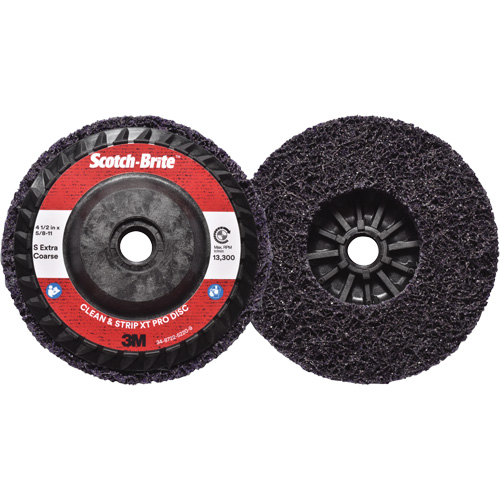 Disque  Clean and Strip  XT Pro Scotch-Brite, 4-1/2" dia., Grain Extra grossier, Carbure de silicium Helyx Safety & Industrial Supplies