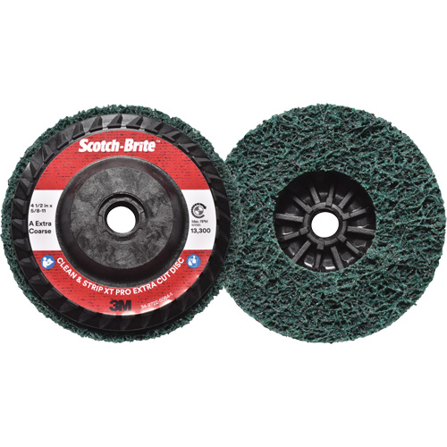 Disque extra coupe  Clean and Strip  XT Pro Scotch-Brite, 4-1/2" dia., Grain Extra grossier, Oxyde d'aluminium Helyx Safety & Industrial Supplies
