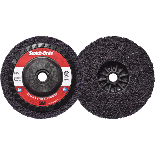 Disque  Clean and Strip  XT Pro Scotch-Brite, 5" dia., Grain Extra grossier, Carbure de silicium Helyx Safety & Industrial Supplies