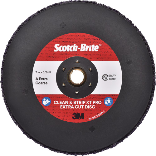 Disque extra coupe  Clean and Strip  XT Pro Scotch-Brite, 7" dia., Grain Extra grossier, Oxyde d'aluminium Helyx Safety & Industrial Supplies
