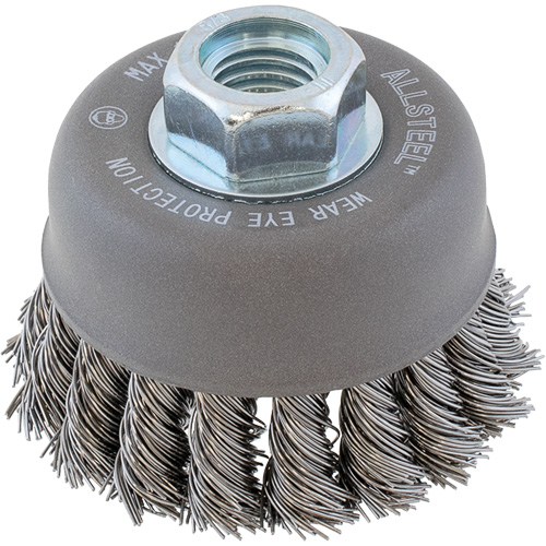 Brosse m&eacute;tallique ALLSTEEL, 3" dia. x 5/8"-11 arbre Helyx Safety & Industrial Supplies
