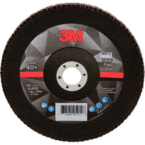 Disque &agrave; lamelles &agrave; changement rapide 769F, 7" x 7/8", Type 29, Grain 120+, Oxyde d'aluminium/C&eacute;ramique Helyx Safety & Industrial Supplies