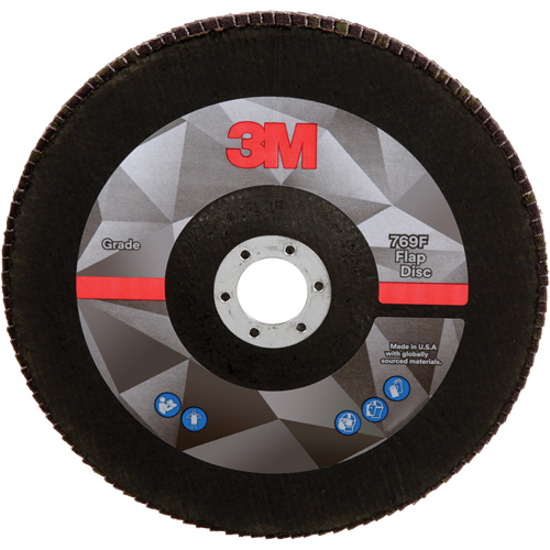 769F Quick Change Flap Disc, 7" x 5/8"-11, Type 27, 40+ Grit, Aluminum Oxide/Ceramic Helyx Safety & Industrial Supplies