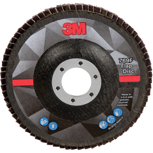 Disque &agrave; lamelles &agrave; changement rapide 769F, 5" x 7/8", Type 27, Grain 40+, C&eacute;ramique Helyx Safety & Industrial Supplies