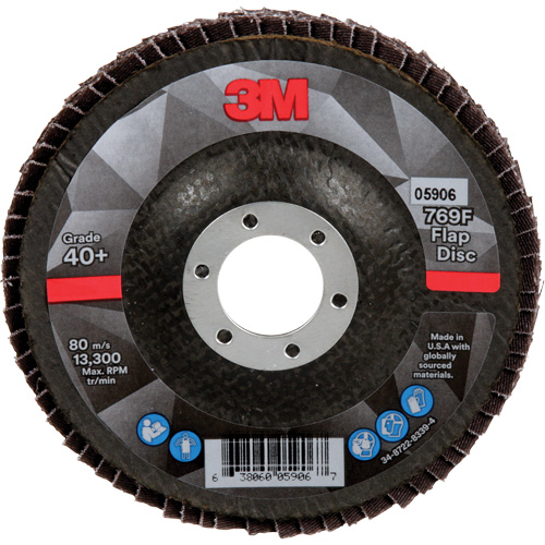 769F Quick Change Flap Disc, 4-1/2" x 7/8", Type 29, 40+ Grit, Ceramic Helyx Safety & Industrial Supplies
