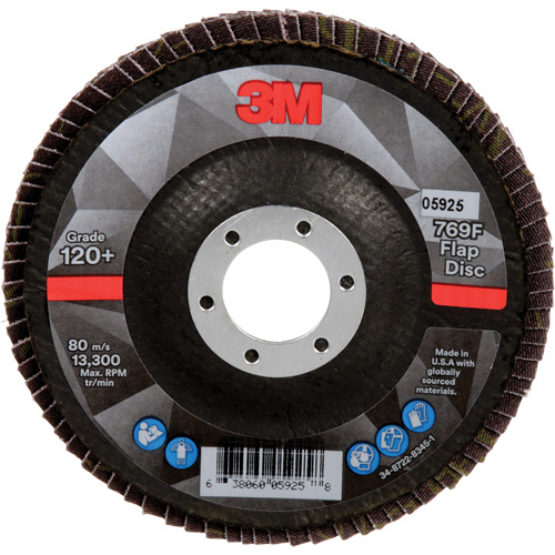 Disque &agrave; lamelles &agrave; changement rapide 769F, 4-1/2" x 7/8", Type 29, Grain 120+, C&eacute;ramique Helyx Safety & Industrial Supplies