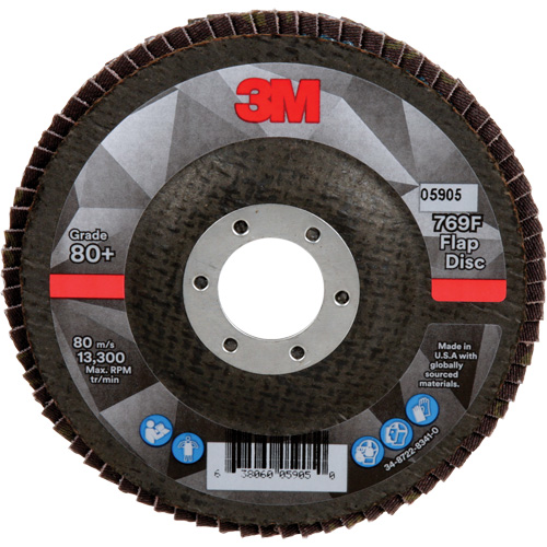 Disque &agrave; lamelles &agrave; changement rapide 769F, 4-1/2" x 7/8", Type 27, Grain 80+, C&eacute;ramique Helyx Safety & Industrial Supplies