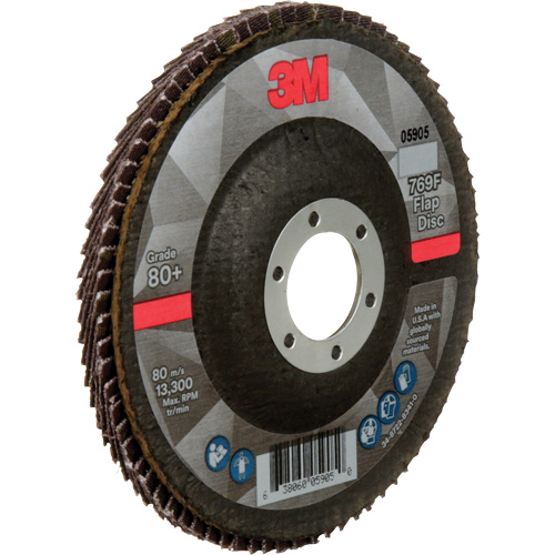 Disque &agrave; lamelles &agrave; changement rapide 769F, 4-1/2" x 7/8", Type 27, Grain 80+, C&eacute;ramique Helyx Safety & Industrial Supplies