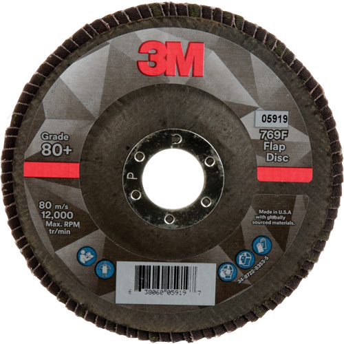 769F Quick Change Flap Disc, 5" x 7/8", Type 27, 80+ Grit, Ceramic Helyx Safety & Industrial Supplies