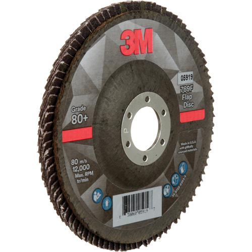 769F Quick Change Flap Disc, 5" x 7/8", Type 27, 80+ Grit, Ceramic Helyx Safety & Industrial Supplies