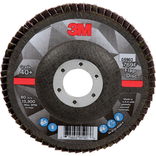 769F Quick Change Flap Disc, 4-1/2" x 7/8", Type 27, 40+ Grit, Ceramic Helyx Safety & Industrial Supplies