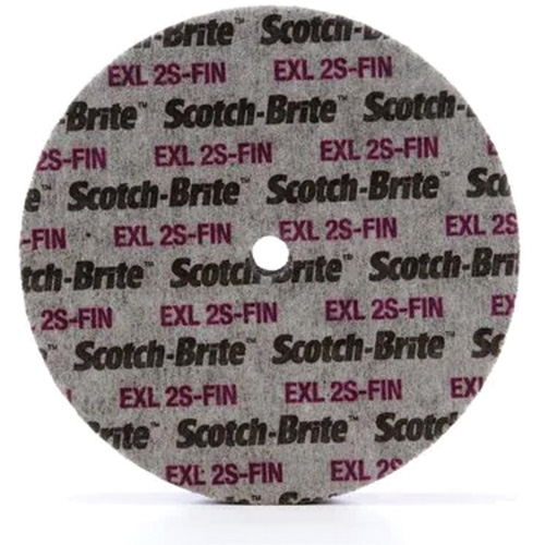 Scotch-Brite EXL Unitized Wheel, 6" x 1/4", 1/4" Arbor, Fine Grit, Silicon Carbide Helyx Safety & Industrial Supplies