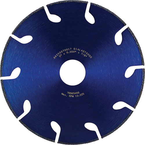Meule &agrave; tronçonner Dialast RightCut, 5" x 0,05", Arbre de 7/8", Type 01/41, Losange, 12225 Tr/min Helyx Safety & Industrial Supplies