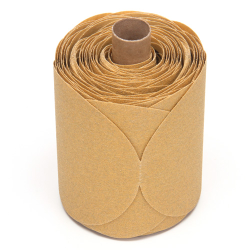 Stikit Gold Paper 216U Disc Roll, Aluminum Oxide, 5" W x 52' L, P80 Grit Helyx Safety & Industrial Supplies