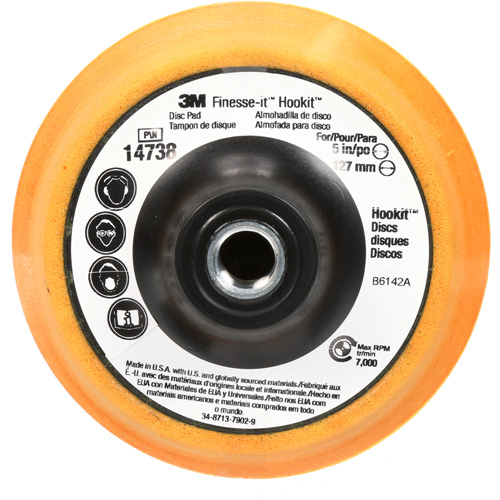 Tampon pour disque Finesse-it Hookit, 5" dia. Helyx Safety & Industrial Supplies