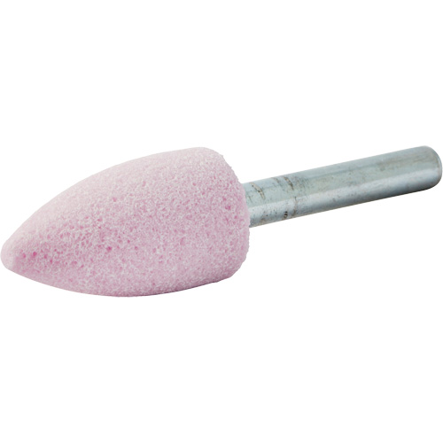 Vitrified Bond Mounted Point, A12, Aluminum Oxide, 11/16" Dia., 1-1/4" L, 80 Grit Helyx Safety & Industrial Supplies