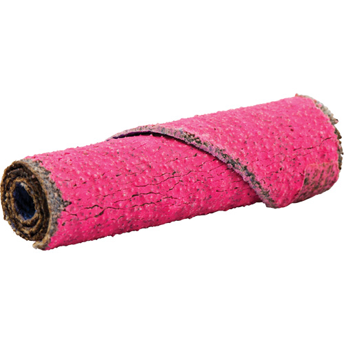 R982 Cartridge Roll, 80 Grit, 3/8" Dia., Ceramic Alumina, 1-1/2" L, 1/8" Arbor Helyx Safety & Industrial Supplies