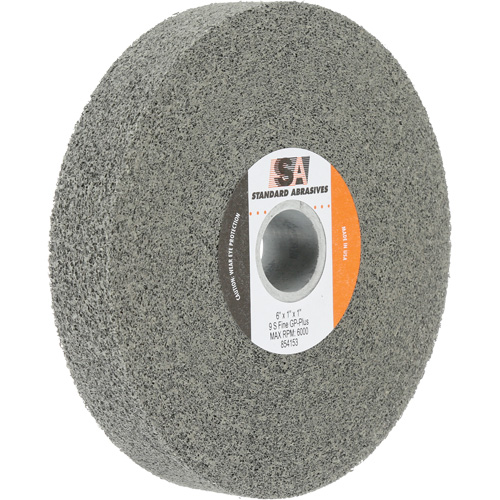 Meule &agrave; usage g&eacute;n&eacute;ral Standard Abrasives, 6" x 1", Arbre de 1", Carbure de silicium Helyx Safety & Industrial Supplies
