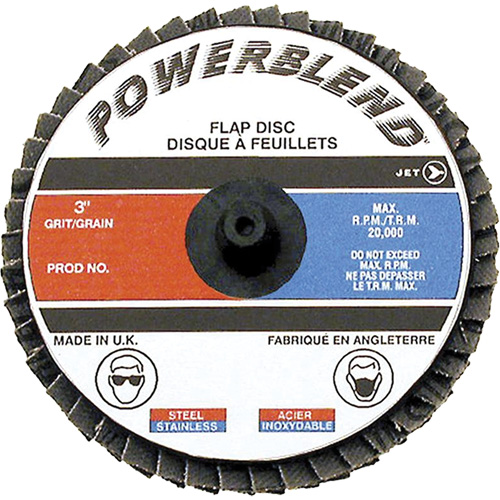 Disque &agrave; lamelles &agrave; rouler Powerblend, 2" x Grain Z60 Helyx Safety & Industrial Supplies