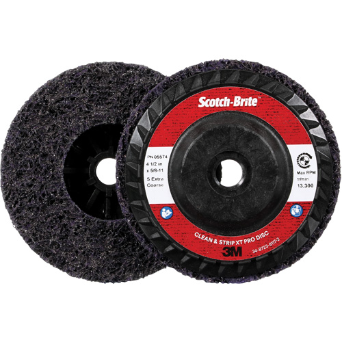 Scotch-Brite Clean and Strip XT Pro Disc XO-DC, 4-1/2" Dia., Extra Coarse Grit, Silicon Carbide Helyx Safety & Industrial Supplies