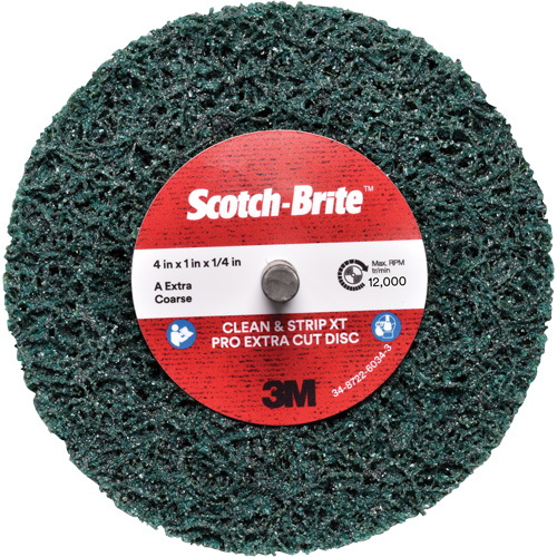Scotch-Brite Clean and Strip XT Pro Extra Cut Disc XC-DC, 4" Dia., Extra Coarse Grit, Aluminum Oxide Helyx Safety & Industrial Supplies