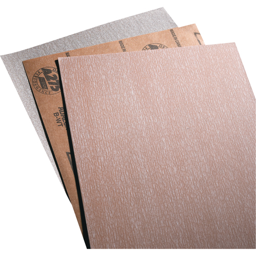 Papier abrasif en feuilles de papier - No-Fil Adalox A275, 9" x 11", Grain 80, Oxyde d'aluminium Helyx Safety & Industrial Supplies