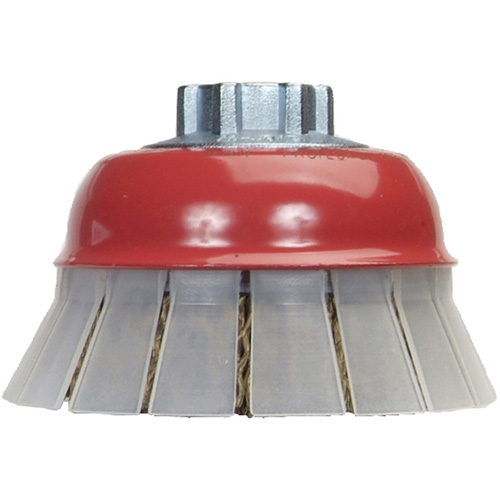 Crimped Wire Cup Brush with Protective Guard Helyx Safety & Industrial Supplies