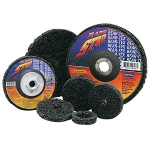 Disque &agrave; moyeu d&eacute;port&eacute; non tiss&eacute; pour d&eacute;capage rapide Bear-Tex, 4-1/2" dia., Grain Extra grossier, Carbure de silicium Helyx Safety & Industrial Supplies