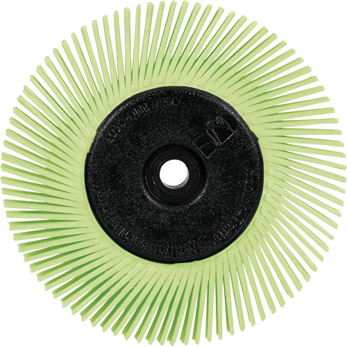Scotch-Brite Type A Precision Radial Bristle Brush PN-RB with Adapter, Ceramic, 50+ Grit, 6" Dia. Helyx Safety & Industrial Supplies