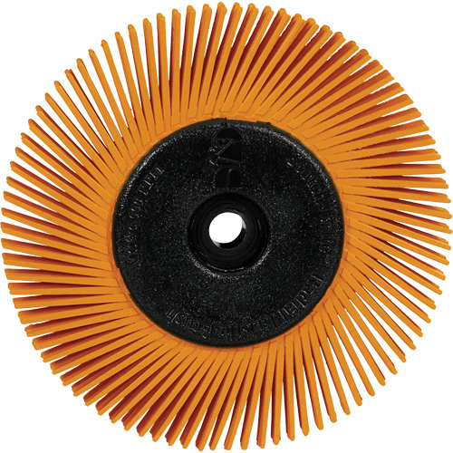 Scotch-Brite Type A Precision Radial Bristle Brush PN-RB with Adapter, Ceramic, 80+ Grit, 6" Dia. Helyx Safety & Industrial Supplies