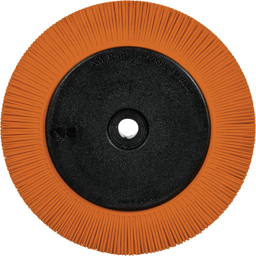 Brosse radiale en soies de pr&eacute;cision type S PN-RB avec bride Scotch-Brite, C&eacute;ramique, Grain 80+, 8" dia. Helyx Safety & Industrial Supplies
