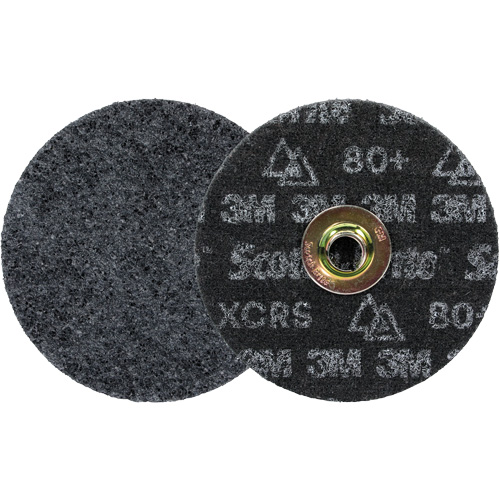 Meule &agrave; changement rapide Scotch-Brite &agrave; usage intensif pour le conditionnement de surface de pr&eacute;cision, HD- DN, 5" dia., Grain 80+, C&eacute;ramique Helyx Safety & Industrial Supplies