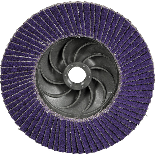 Disque &agrave; lamelles conique 1169F Cubitron 3 &agrave; changement rapide, 4-1/2" x 5/8"-11, Type T29, Grain 80+, C&eacute;ramique Helyx Safety & Industrial Supplies