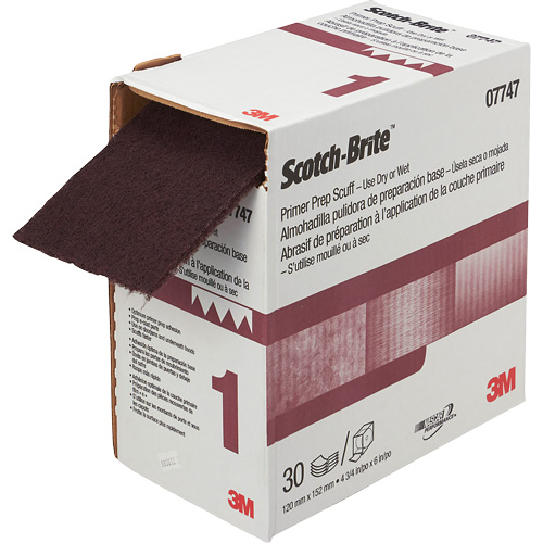 Pr&eacute;paration de la couche d'appr&ecirc;t VFN Scotch-Brite, 4-3/4" x 180", Oxyde d'aluminium Helyx Safety & Industrial Supplies