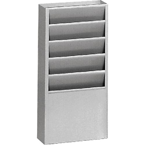 Literature Storage Racks, Stationary, 5 Slots, Steel, 9-3/4" W x 4-1/8" D x 21" H Helyx Safety & Industrial Supplies