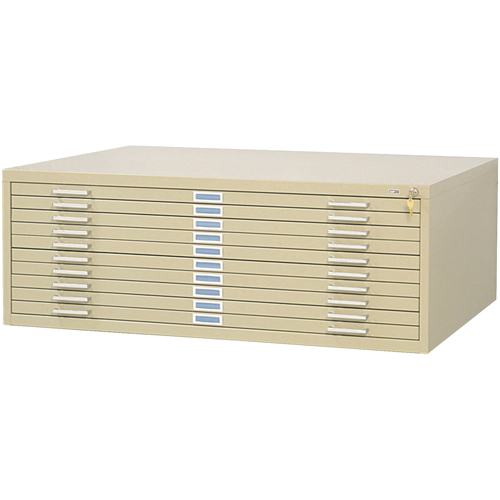Steel Plan Files, 10 Drawers, 46-3/8" W x 35-3/8" D x 16-1/2" H Helyx Safety & Industrial Supplies