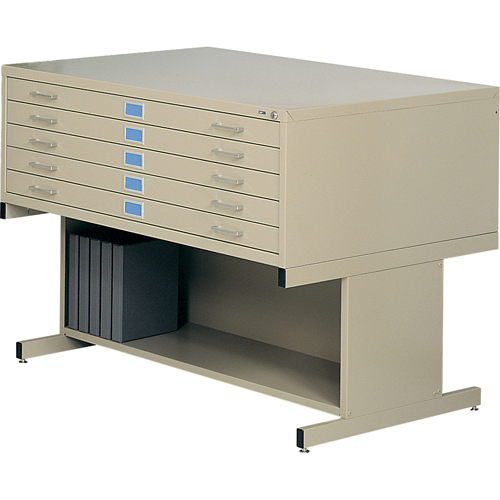 Steel Plan Files, 5 Drawers, 40-3/8" W x 29-3/8" D x 16-1/2" H Helyx Safety & Industrial Supplies