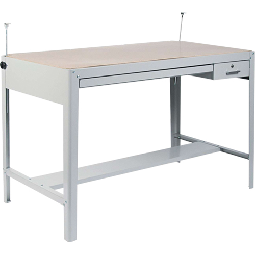 Precision Drafting Table Base, 56-3/8" W x Grey Helyx Safety & Industrial Supplies
